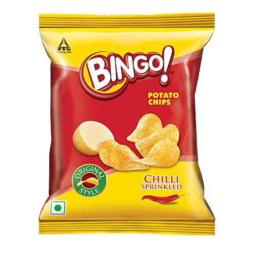 Bingo Yumitos Potato Chips - Original Style, Chilli, 3x52 g Multipack 