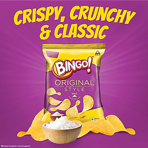 Bingo Potato Chips Original Style - Salt Sprinkled, 3x52 g Multipack 