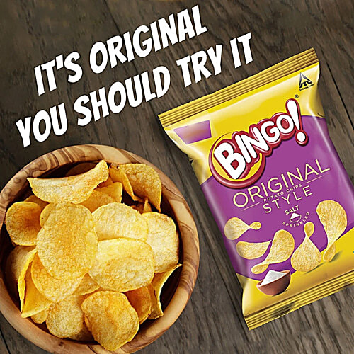 Bingo Potato Chips Original Style - Salt Sprinkled, 3x52 g Multipack 