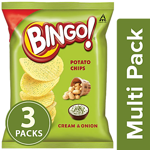Buy Bingo Potato Chips Cream & Onion Online at Best Price of Rs 28.5