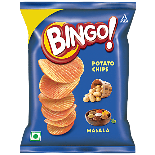 Bingo Yumitos Masala - Potato Chips, 3x52 g Multipack 