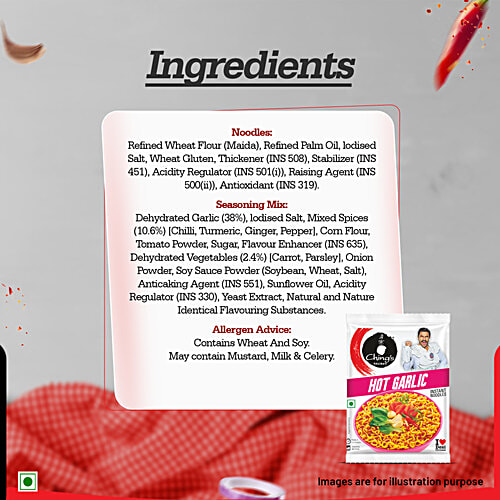 Ching's Secret Hot Garlic Instant Noodles, 3x60 g Multipack 