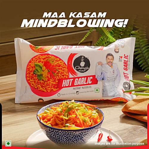 Ching's Secret Hot Garlic Instant Noodles, 3x60 g Multipack 