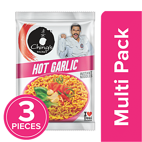 Ching'S Secret Hot Garlic Instant Noodles, 3x60 g Multipack 