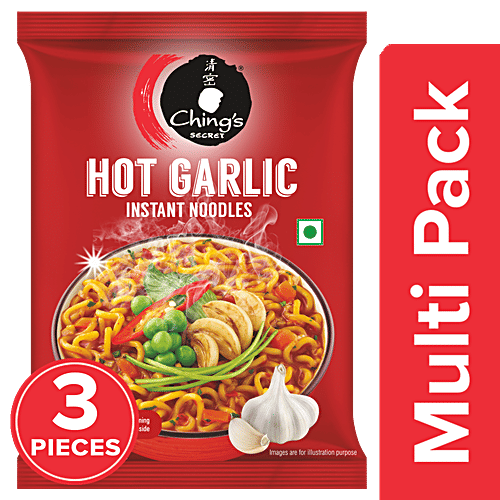 Ching's Secret Hot Garlic Instant Noodles, 3x60 g Multipack 