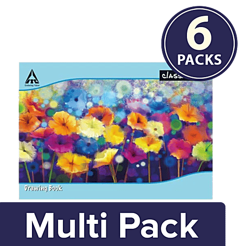 Classmate Drawing Book - A4, Unruled, 6x40 Pages Multipack 