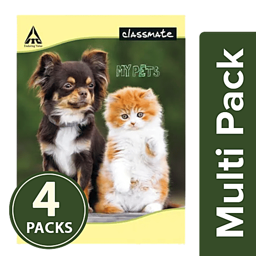 Classmate Notebook - King Size, Double Line, 4x172 Pages Multipack