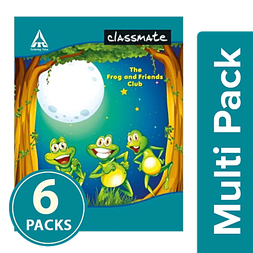 Classmate Notebook - Ruled, Small, Single Line, Hard Bound, 6x172 Pages Multipack 