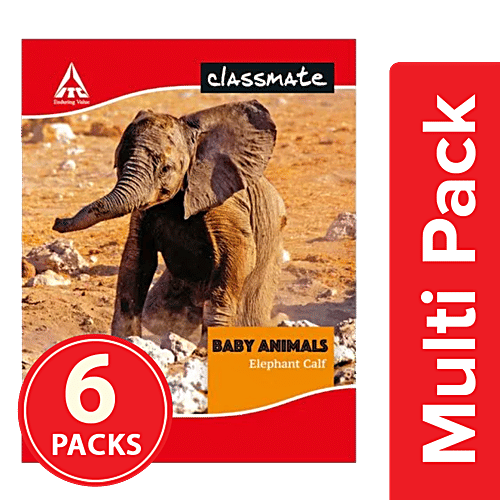 Classmate Notebook - Small, Four Line, 6x172 Pages Multipack 