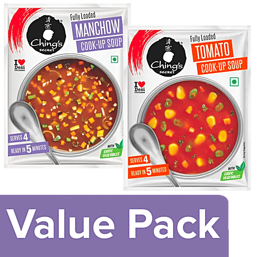 Ching'S Secret Manchow + Tomato Soup, Combo 2 Items 