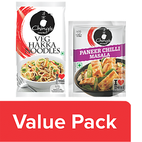 Ching'S Secret Veg Hakka Noodles + Paneer Chilli Masala, Combo 2 Items 