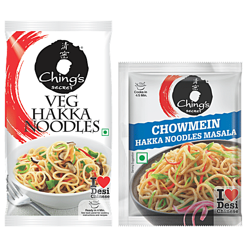 Ching'S Secret Veg Hakka Noodles + Chowmein Hakka Noodles Masala, Combo 2 Items 