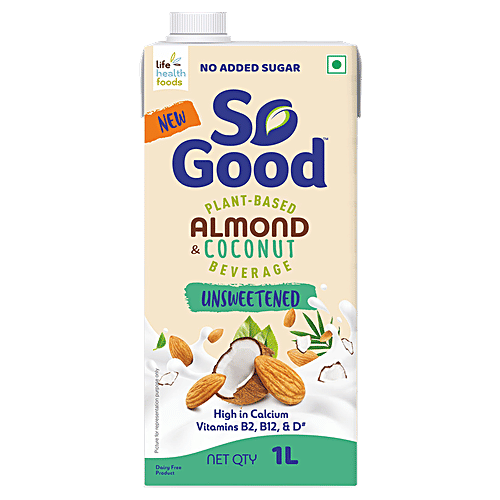 So Good Almond Coconut - Unsweetened Milk, 1 L Multipack 