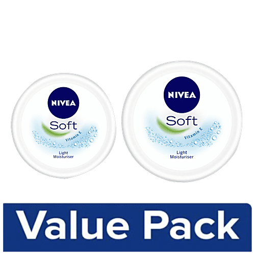 Buy NIVEA Soft Cream 300ml + 100ml Light Moisturiser With Vitamin E