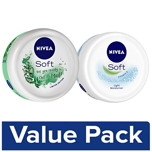 Buy NIVEA Soft Cream Combo Original Light Moisturiser + Chilled Mint