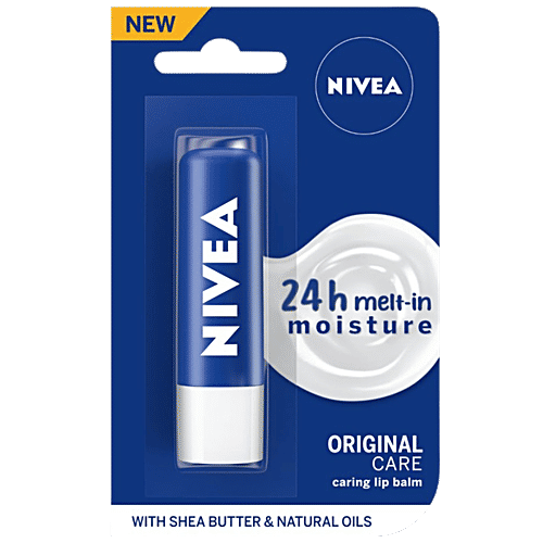 Nivea Lip Balms: Cherry Shine + Original Care - With Natural Oils for Soft Lips, Combo 2 Items 