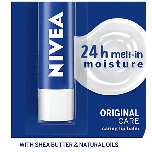 Nivea Lip Balms: Cherry Shine + Original Care - With Natural Oils for Soft Lips, Combo 2 Items 
