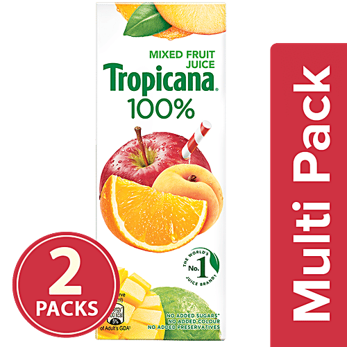 Tropicana 100% Juice - Mixed Fruit, 2x200 ml Multipack 