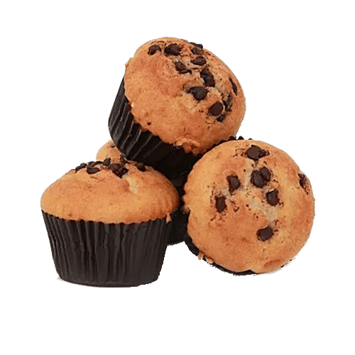 Fresho Signature Muffin/Cup Cake Vanilla 200 g + Choco Chip 200 g (Pack of 4 each), Combo 2 Items 