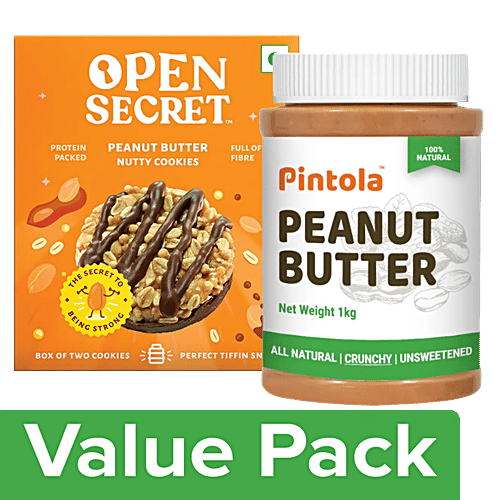 Buy Pintola All Natural Peanut Butter 1 kg + Open Secret Peanut Butter