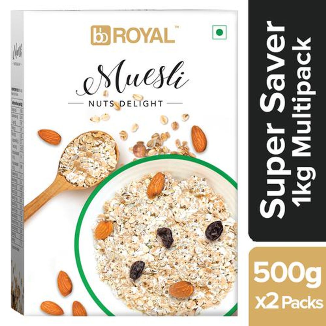 BB Royal Muesli With 20% Nuts Delight, 2x500 g Multipack