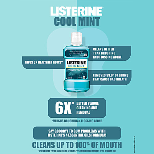 Listerine Mouthwash - Cool Mint, 3x250 ml Multipack 