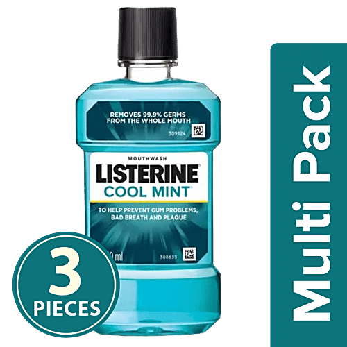 Listerine Mouthwash - Cool Mint, 3x250 ml Multipack 