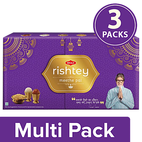 Bikaji Rishtey Meethe Pal, 3 x 1.18 kg Multipack 