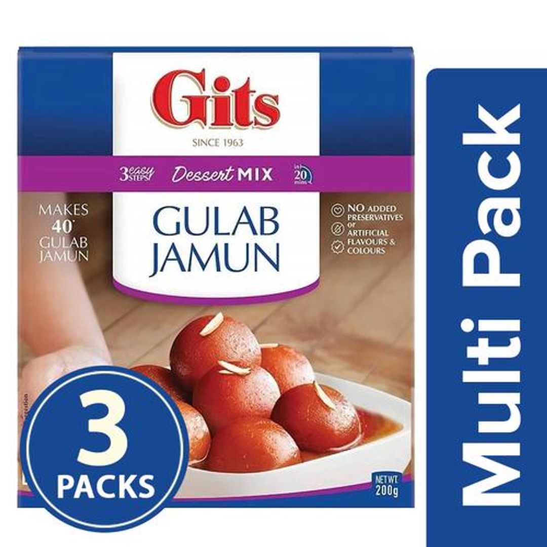 Gits Gulab Jamun - Ready Mix, 3 x 200 g Multipack