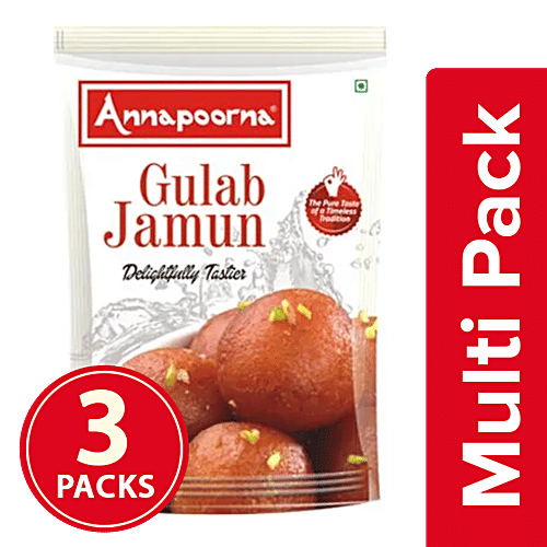 Annapoorna Gulab Jamun, 3 x 200 g Multipack 