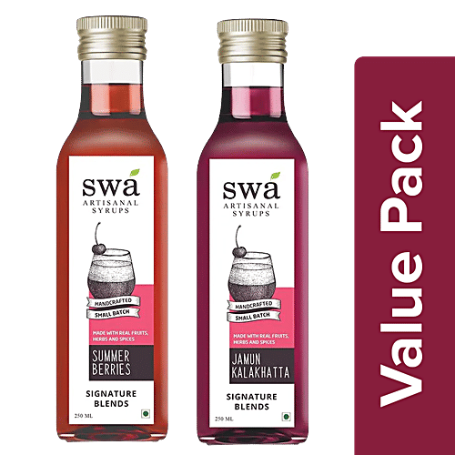 Swa Artisanal Syrups Tequilla Cocktail Mixers - 100% Natural, Combo 2 Items