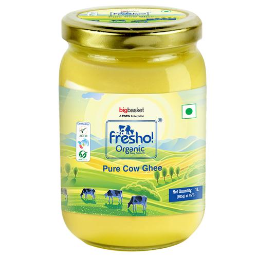 Fresho Organic Cow Desi Ghee/Tuppa, 2x1 L (Multipack) 
