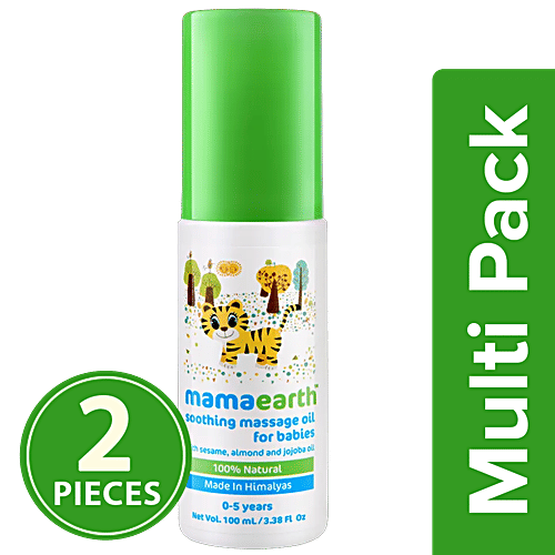 Mamaearth Soothing Massage Oil For Babies, 2x100 ml (Multipack) 