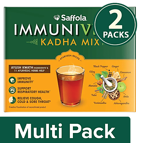 Saffola Immuniveda Kadha Mix, 2 x (4 g x 20 pcs) Multipack 