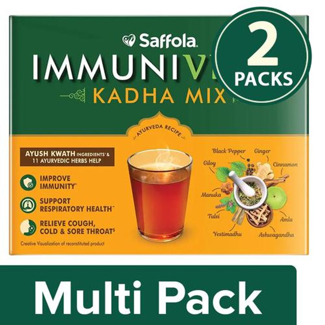 Saffola Immuniveda Kadha Mix, 2 x (4 g x 20 pcs) Multipack