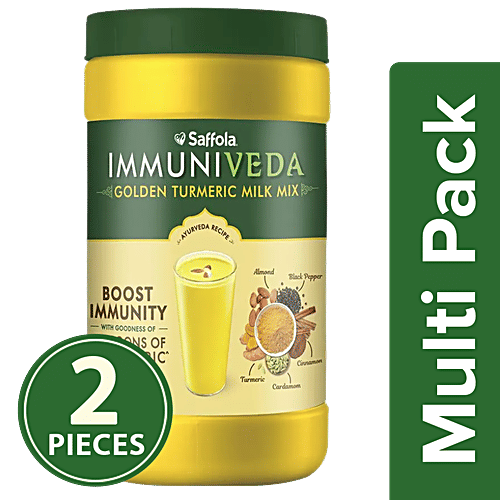 Buy Saffola Immuniveda Golden Turmeric Milk Mix Immunity Booster