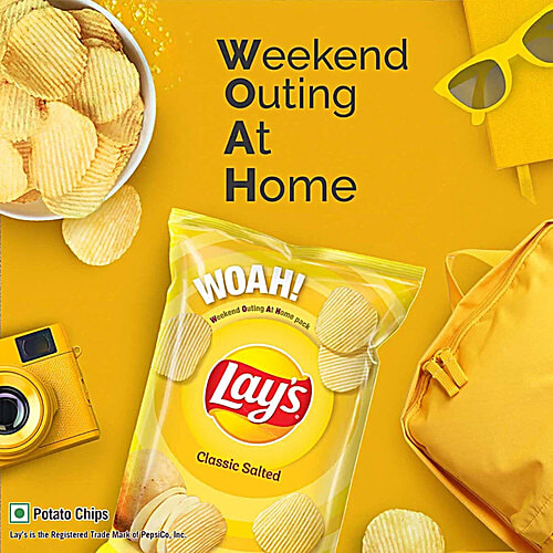 Lay's Classic Salted Potato Chips, 2 x 82 g Multipack