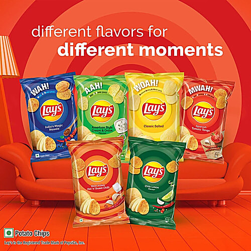 Lay's Spanish Tomato Tango Flavour Potato Chips, 2 x 82 g Multipack