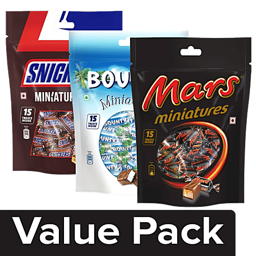 Snickers Peanut Filled + Bounty Coconut Filled + Mars Nougat & Caramel Filled (each 150g), Combo 3 Items 