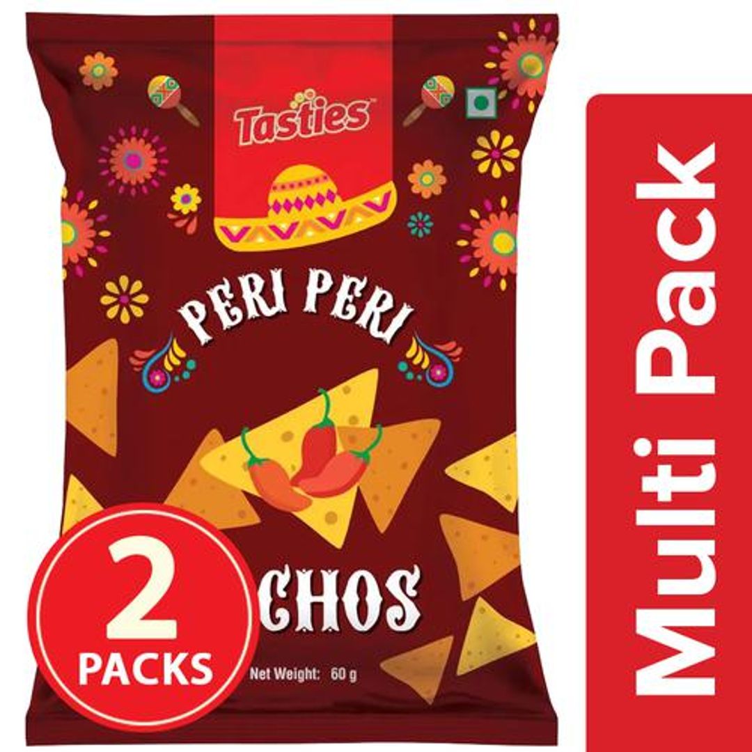 Tasties Tasties Nacho Chips - Peri-Peri 60 g, 2x60 g Multipack