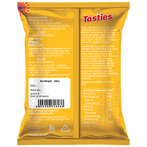Tasties Cheese Nachos, 2x150 g Multipack 