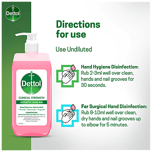 Dettol Antiseptic - Disinfectant Liquid 1 L + Clinical Strength Hand Sanitizer 500 ml, Combo 2 Items 