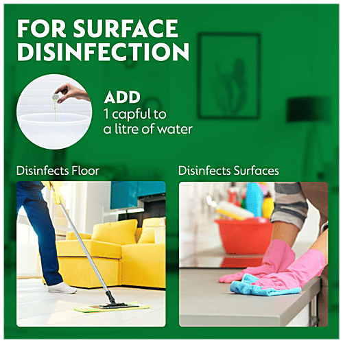 Dettol Antiseptic - Disinfectant Liquid 1 L + Clinical Strength Hand Sanitizer 500 ml, Combo 2 Items 