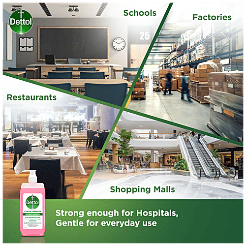 Dettol Antiseptic - Disinfectant Liquid 1 L + Clinical Strength Hand Sanitizer 500 ml, Combo 2 Items 