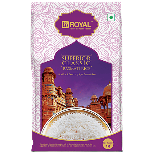 bb Royal Superior Classic Basmati Rice, 2x1 kg Multipack 