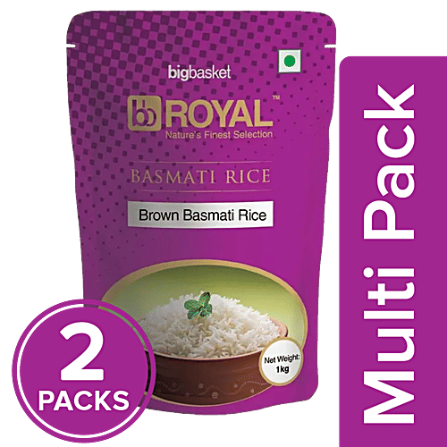 bb Royal Brown Basmati Rice, 2x1 Kg Multipack
