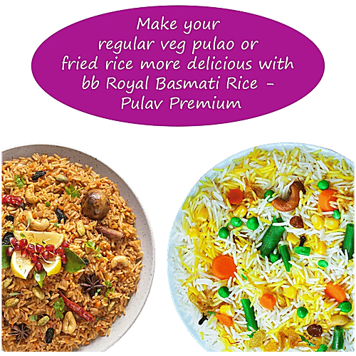 bb Royal Basmati Rice - Pulav Premium, 2x1 Kg Multipack 