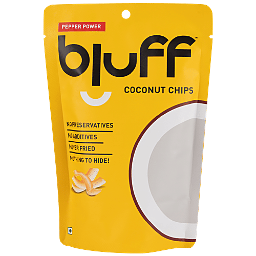 BLUFF Coconut Chips - Curious Caramel + Pepper Power + Simply Sweet (30 g), Combo 3 Items 