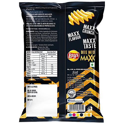 Lay's Maxx Sizzling Barbeque, 2 x 56 g Multipack