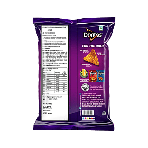 Doritos Nacho Chips Sweet Chilli Flavour - Crunchy Crispy Chips & Snacks, Party Bag, 2x142 g Multipack